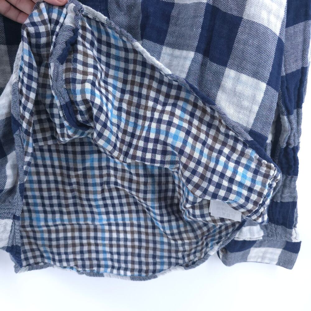 Levis Men Standard Fit Blue Check Plaid Lined Collard Button Up Longsleeve XXL - Picture 4 of 11